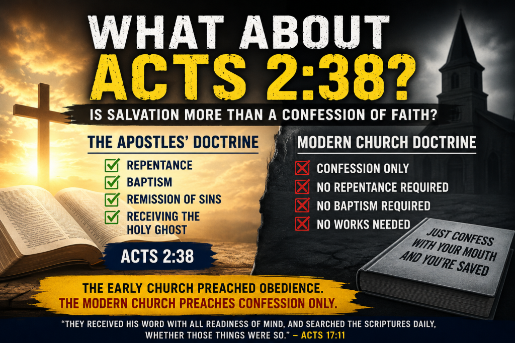 Acts 2:38 compared to modern confession-only salvation doctrine